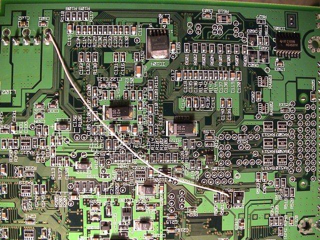 Vista de la placa de la Dreamcast.